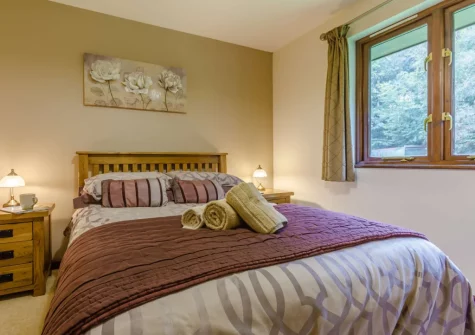 Bedroom #1 at Oak at Waldon Valley Lodges, Bradworthy