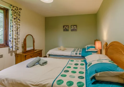 Bedroom #2 at Oak at Waldon Valley Lodges, Bradworthy