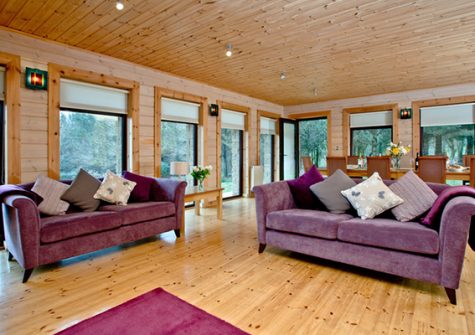 The living area @ Oak Lodge, Forest Lakes, Bideford