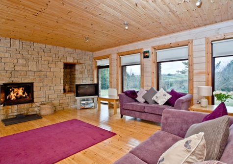 The living area @ Oak Lodge, Forest Lakes, Bideford