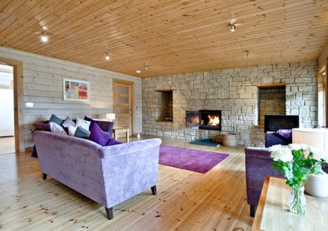 The living area @ Oak Lodge, Forest Lakes, Bideford
