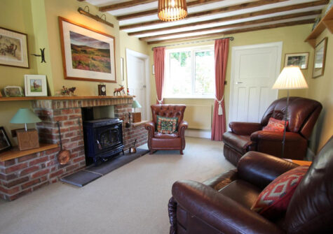 The living area at Oare Water Cottage, Oare