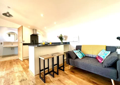 The living area at Ocean at The Views, Morwenstow