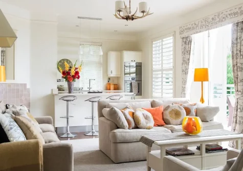 The living area at Ocean Beach House, Woolacombe