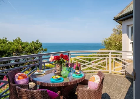 The patio & alfresco dining area at Ocean Beach House, Woolacombe