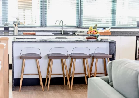 The kitchen at Ocean Charm, Westward Ho!