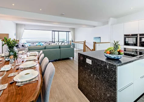 The kitchen & dining area at Ocean Charm, Westward Ho!