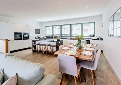 The dining area at Ocean Charm, Westward Ho!