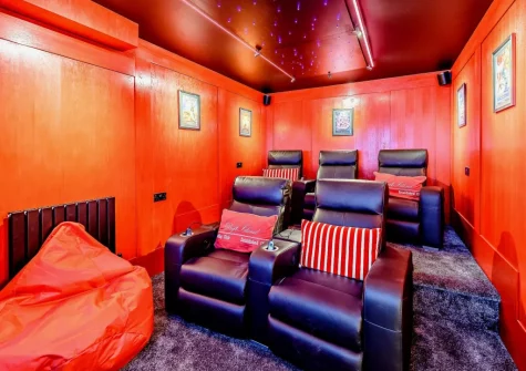 The cinema room at Ocean Charm, Westward Ho!