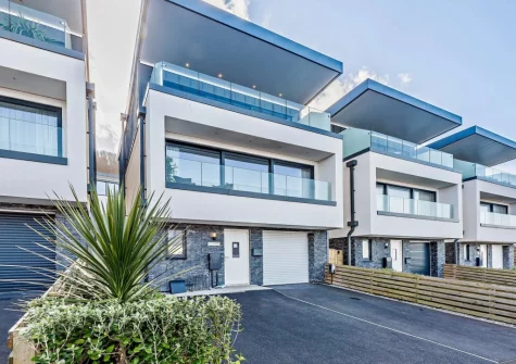 The two-car driveway with an electric charging point at Ocean Charm, Westward Ho!
