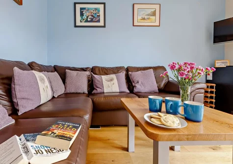 The living area at Ocean Echo, Bude