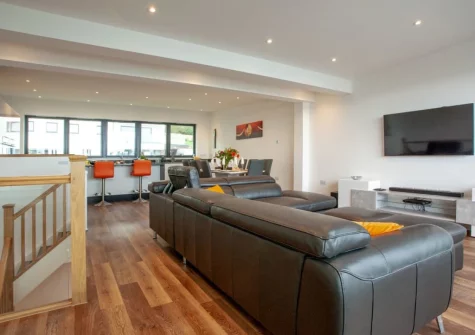 The living area at Ocean Escape, Westward Ho!