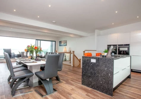 The kitchen & dining area at Ocean Escape, Westward Ho!