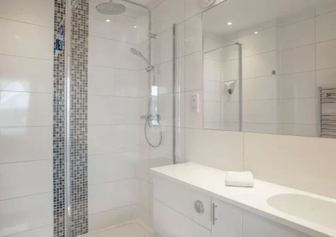 Bedroom #1 en-suite shower room at Ocean Escape, Westward Ho!