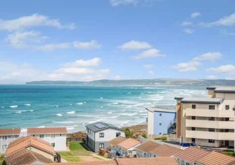 The view from the balcony & outdoor sitting area at Ocean Park 16, Westward Ho!