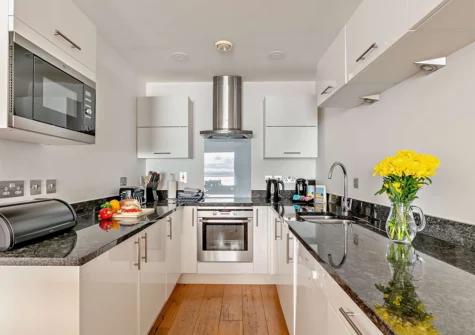 The kitchen at Ocean Point, Saunton