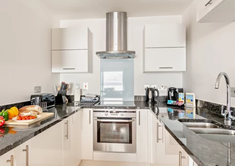 The kitchen at Ocean Point, Saunton