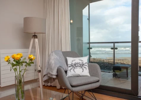 The living area at Ocean Serenity, Westward Ho!