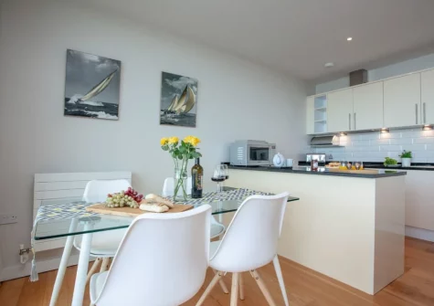The kitchen & dining area at Ocean Serenity, Westward Ho!