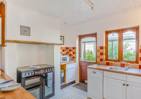 The kitchen at Ocean View, Holywell