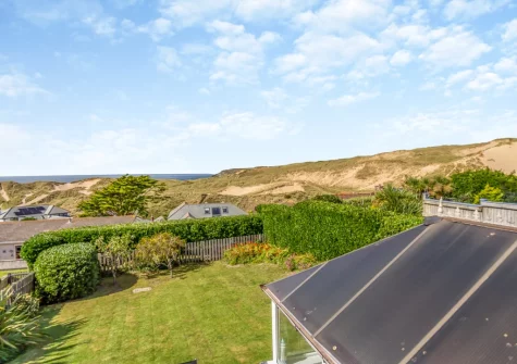The view from bedroom #3 at Ocean View, Holywell