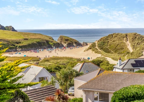 The view from bedroom #3 at Ocean View, Holywell