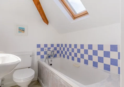 Bedroom #3 en-suite bathroom at Ocean View, Holywell