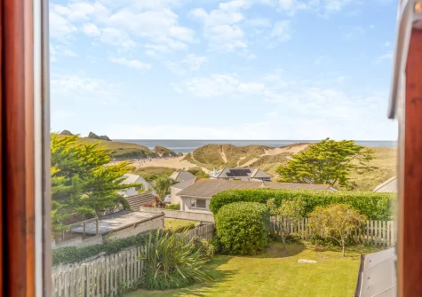 The view from bedroom #4 at Ocean View, Holywell