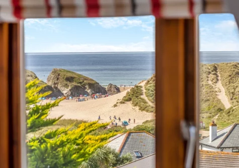 The view from bedroom #4 at Ocean View, Holywell