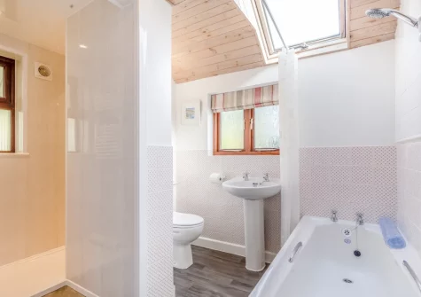 The bathroom at Ocean View, Holywell
