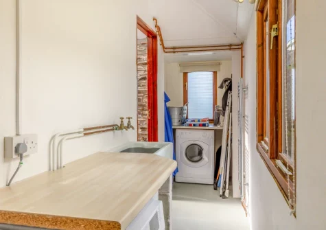 The utility room at Ocean View, Holywell