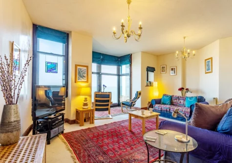 The living room at Ocean View, Ilfracombe