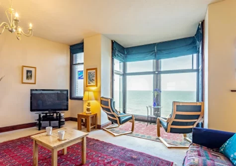 The living room at Ocean View, Ilfracombe