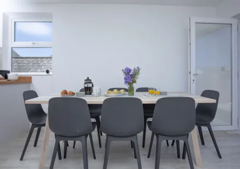 The dining area at Ocean View, Newquay