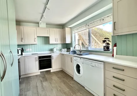 The kitchen at Ocean View, Porthleven