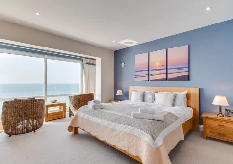 Bedroom #1 at Ocean View, Porthleven