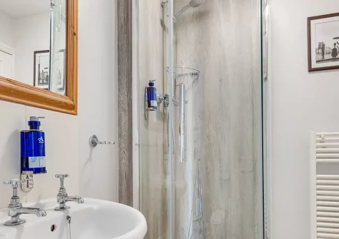 Bedroom #3 en-suite shower room at Ocean View, Porthleven