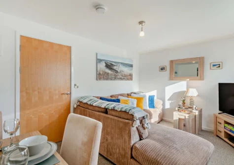 The living & dining area at Oceans Nest, Carbis Bay