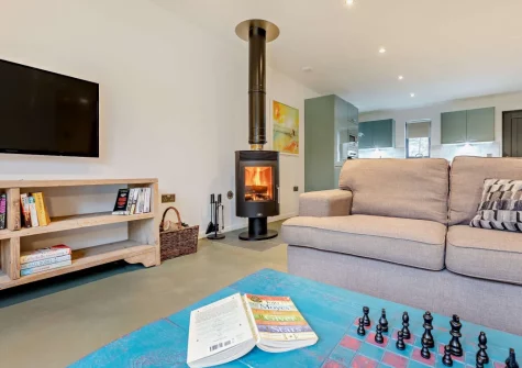The living area at Ochre, West Putford