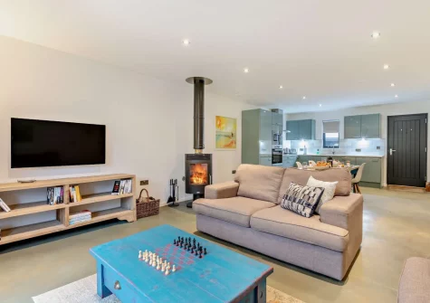 The living area at Ochre, West Putford