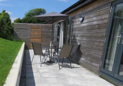 The enclosed patio, barbecue, alfresco dining area & garden at Ochre, West Putford