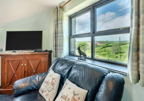 The living area at Old Dairy Barn, Challacombe