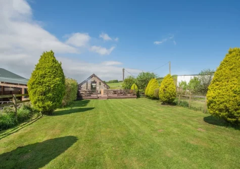 The enclosed garden at Old Dairy Barn, Challacombe