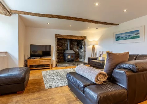 The living area at Old Farmhouse, Week Orchard