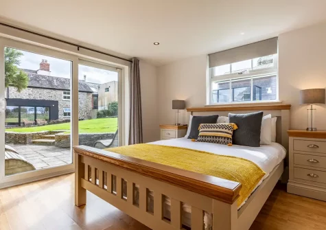 The annexe bedroom at Old Farmhouse, Week Orchard