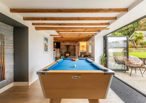 The games room at Old Farmhouse, Week Orchard