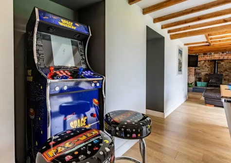 The games room at Old Farmhouse, Week Orchard