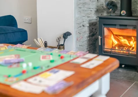 The living area at Old Post Office, Golant