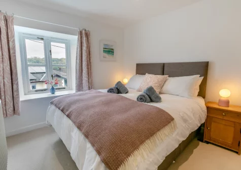 Bedroom #1 at Old Post Office, Golant