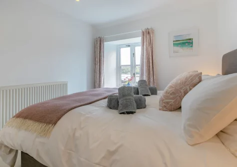 Bedroom #1 at Old Post Office, Golant